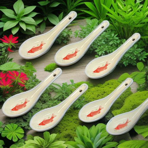 Asian soup spoons set - soup,
